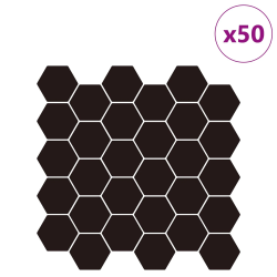 vidaXL Dekoratīvās uzlīmes 50 pcs Rozā 30 x 30 x 0,8 cm