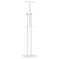 vidaXL Izstāžu stendi 2 pcs Balts 26,5 x 26,5 x 127 cm Tērauds