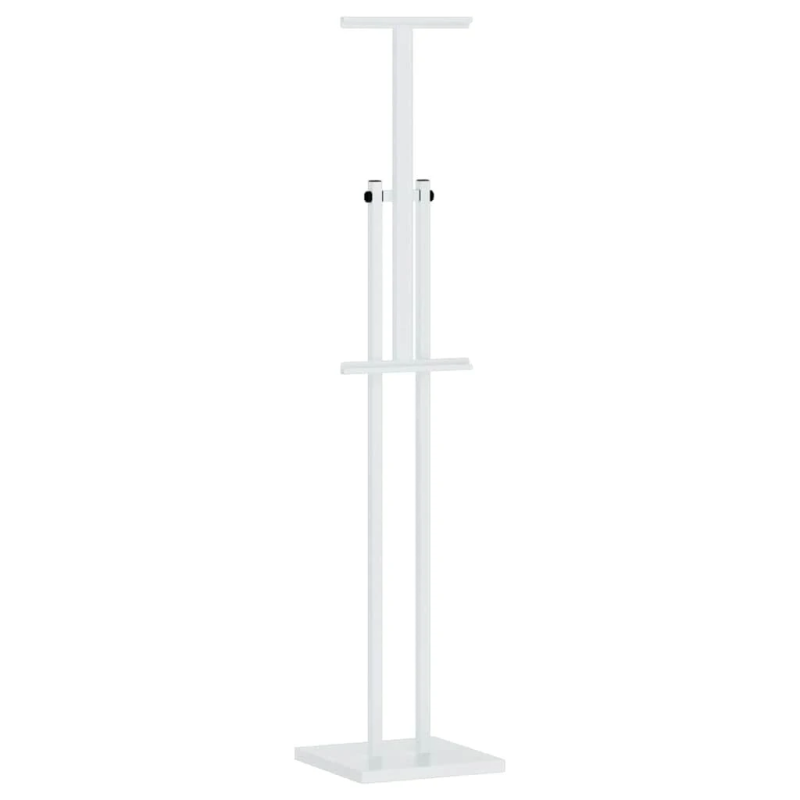 vidaXL Izstāžu stendi 2 pcs Balts 26,5 x 26,5 x 127 cm Tērauds