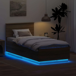 vidaXL Gultas rāmis Sonoma ozols 90 x 190 cm Inženierijas koks