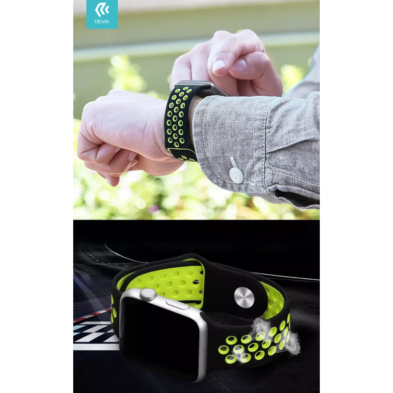 Devia Deluxe Series Sport Band for Apple Watch 4 Yellow