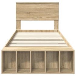 vidaXL Gultas rāmis Sonoma ozols 75 x 190 cm Inženierijas koks