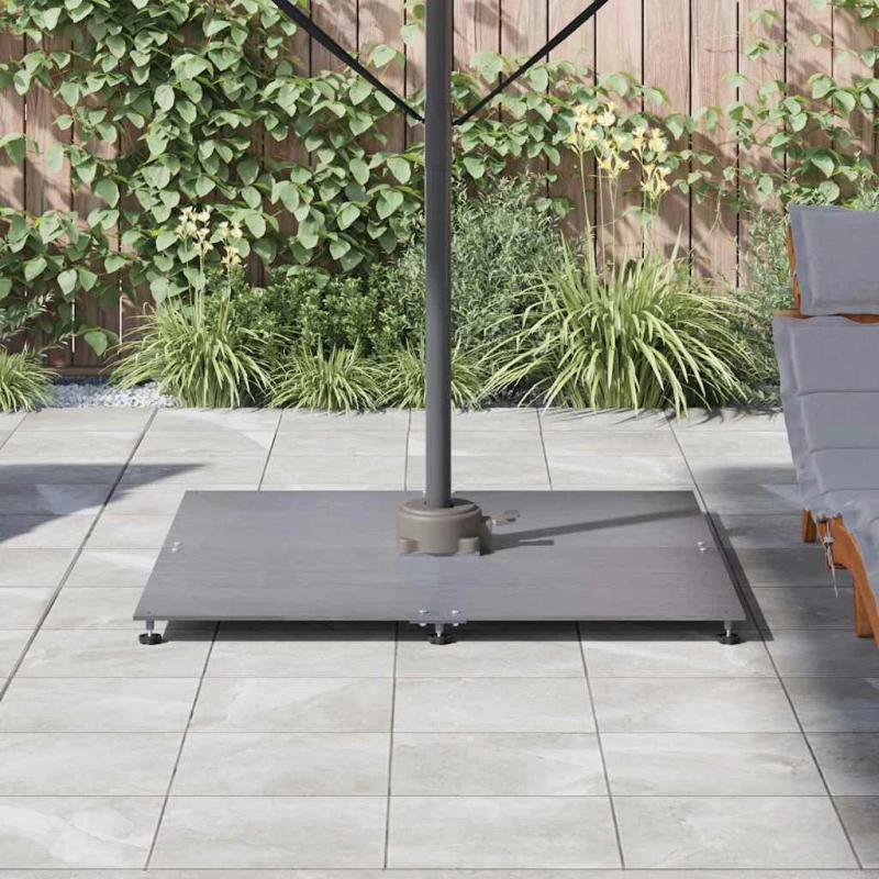 vidaXL Saulessarga pamatne Tumši pelēks koka izskats 100 x 100 x 4 cm