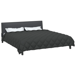 vidaXL Ziemas gultas sega Antracīts 220 x 200 cm Mikrošķiedra