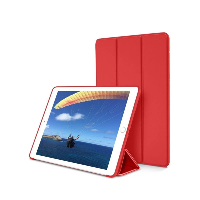 Devia Leather Case with Pencil Slot ,2018, iPad Air ,2019, & iPad Pro 10.5 Red