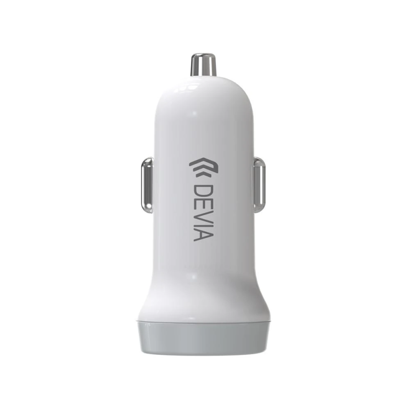 Devia Smart series car charger suit for Lightning ,5V3.1A,2USB, white