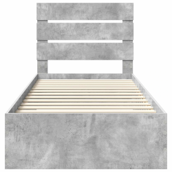 vidaXL Gultas rāmis Betona pelēks 100 x 200 cm Inženierijas koks