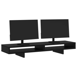 vidaXL Monitoru statīvs Melna 100 x 27 x 13 cm Inženierijas koks