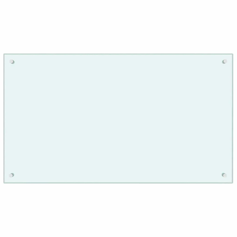 vidaXL Virtuves aizsargpanelis 2 pcs Balts 100 x 60 cm rūdīts stikls