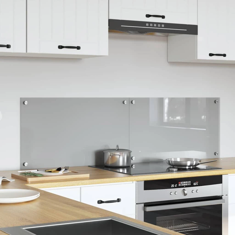 vidaXL Virtuves aizsargpanelis 2 pcs Gaiši pelēks 70 x 40 cm