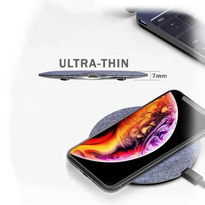 Devia UFO series ultra-thin wireless charger ,15W, white