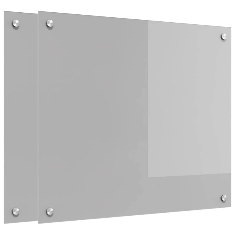 vidaXL Virtuves aizsargpanelis 2 pcs Gaiši pelēks 70 x 60 cm