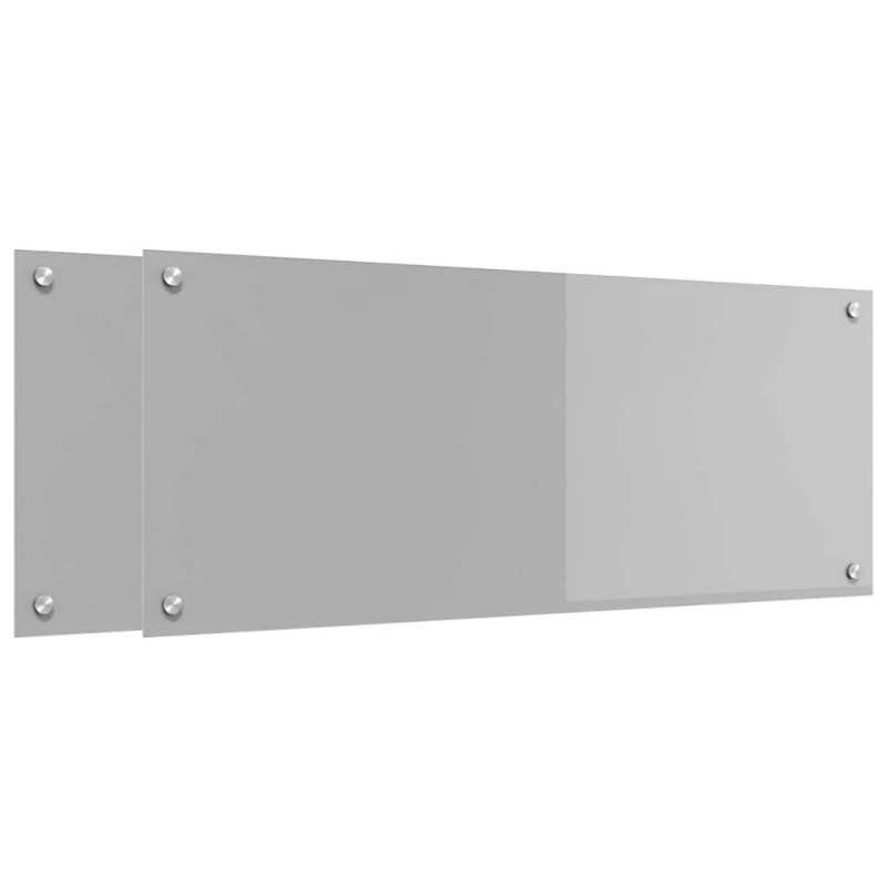vidaXL Virtuves aizsargpanelis 2 pcs Gaiši pelēks 100 x 40 cm
