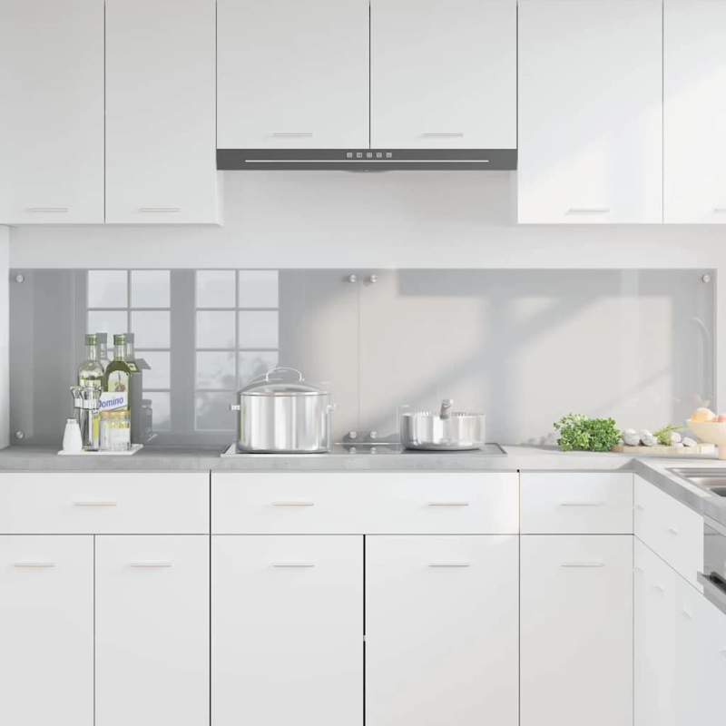 vidaXL Virtuves aizsargpanelis 2 pcs Gaiši pelēks 100 x 50 cm
