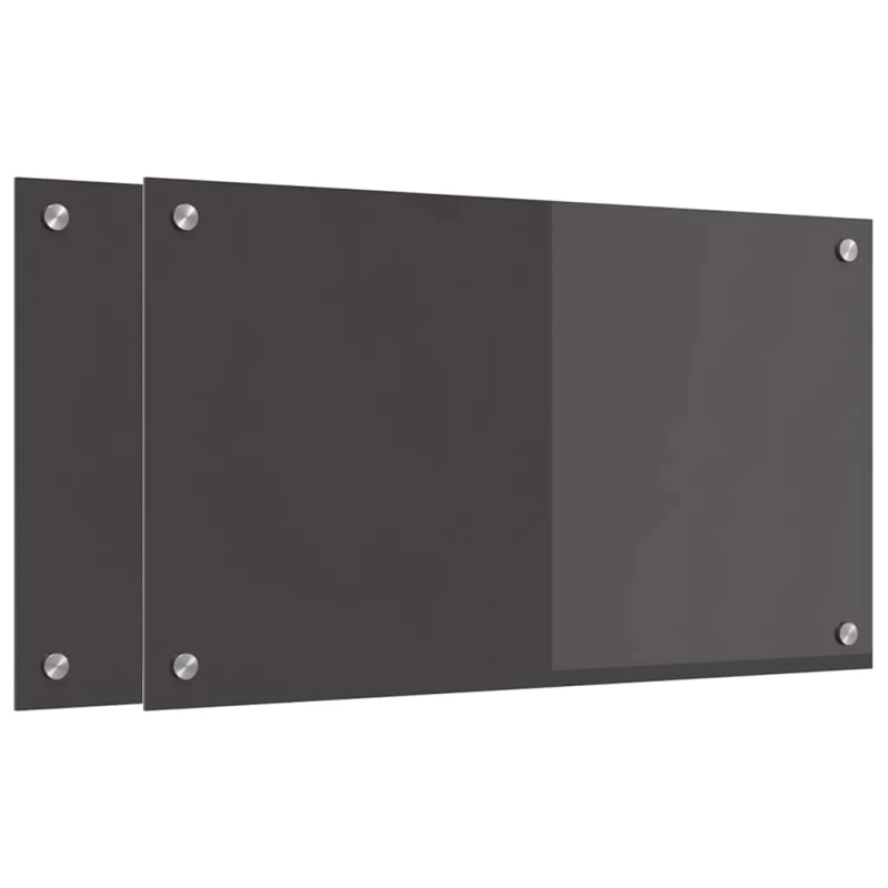 vidaXL Virtuves aizsargpanelis 2 pcs Tumši pelēks 70 x 40 cm