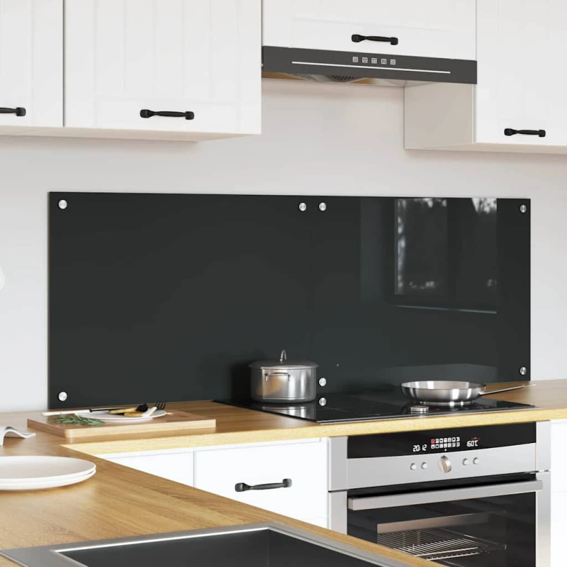 vidaXL Virtuves aizsargpanelis 2 pcs Tumši pelēks 70 x 50 cm