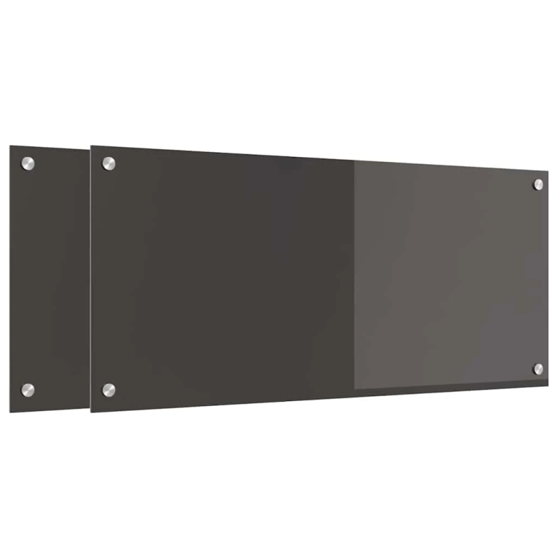 vidaXL Virtuves aizsargpanelis 2 pcs Tumši pelēks 90 x 40 cm