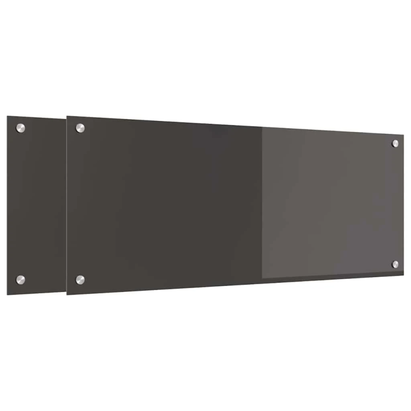 vidaXL Virtuves aizsargpanelis 2 pcs Tumši pelēks 100 x 40 cm