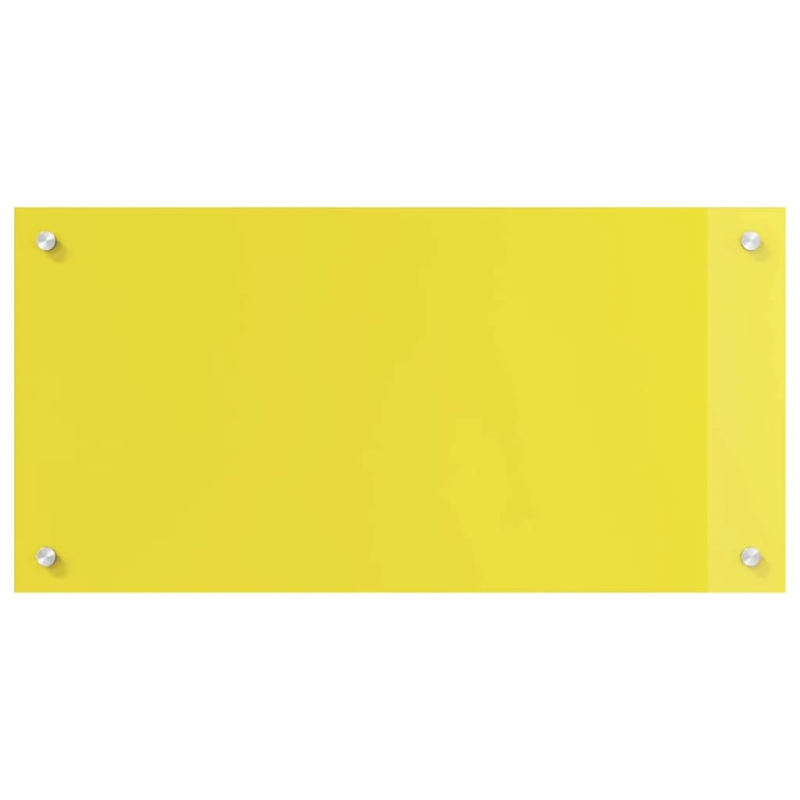 vidaXL Virtuves aizsargpanelis 2 pcs Dzeltena 80 x 40 cm rūdīts stikls
