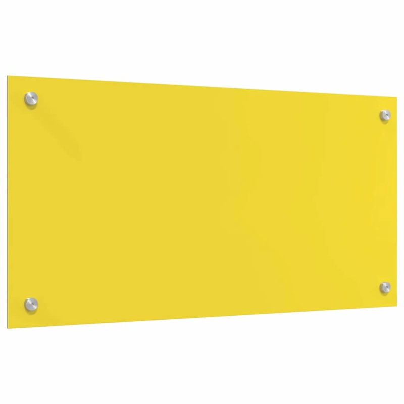 vidaXL Virtuves aizsargpanelis 2 pcs Dzeltena 80 x 40 cm rūdīts stikls