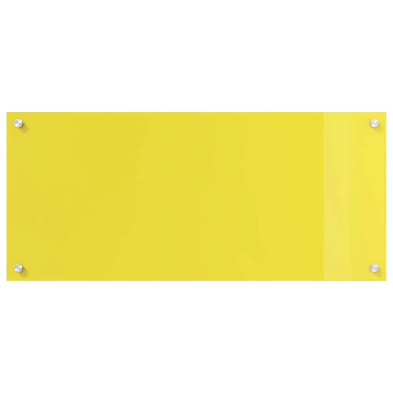 vidaXL Virtuves aizsargpanelis 2 pcs Dzeltena 90 x 40 cm rūdīts stikls