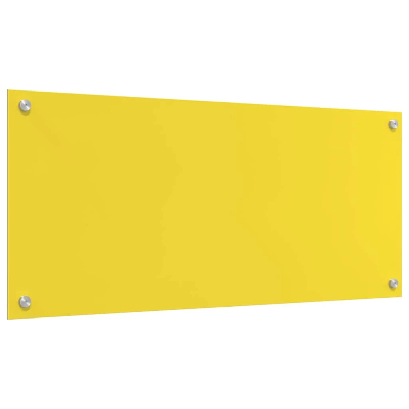 vidaXL Virtuves aizsargpanelis 2 pcs Dzeltena 90 x 40 cm rūdīts stikls