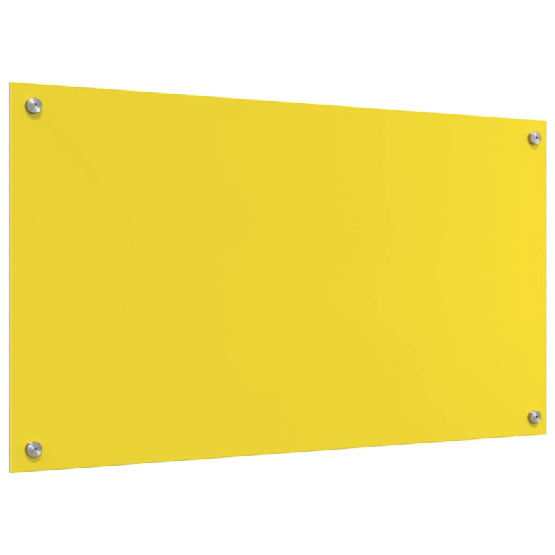 vidaXL Virtuves aizsargpanelis 2 pcs Dzeltena 90 x 50 cm rūdīts stikls