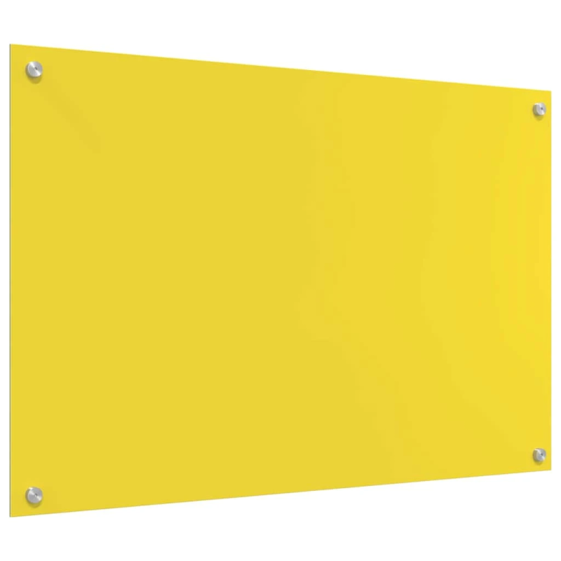 vidaXL Virtuves aizsargpanelis 2 pcs Dzeltena 90 x 60 cm rūdīts stikls