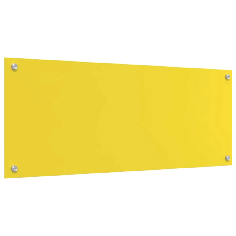 vidaXL Virtuves aizsargpanelis 2 pcs Dzeltena 100 x 40 cm