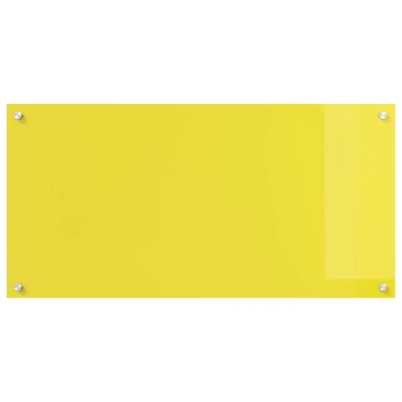 vidaXL Virtuves aizsargpanelis 2 pcs Dzeltena 100 x 50 cm