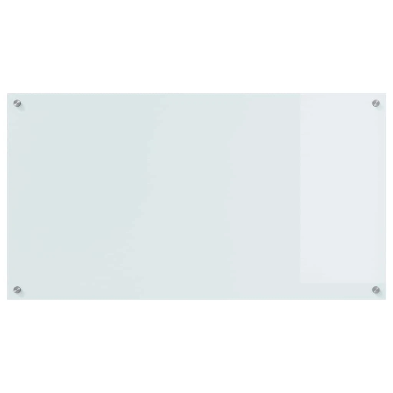 vidaXL Virtuves aizsargpanelis 2 pcs Balts 110 x 60 cm rūdīts stikls