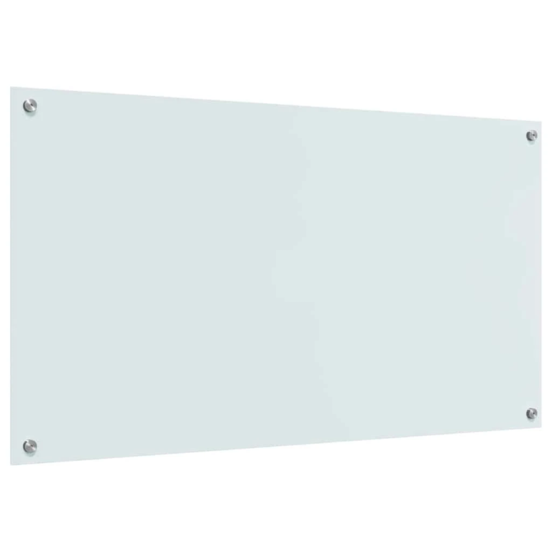 vidaXL Virtuves aizsargpanelis 2 pcs Balts 110 x 60 cm rūdīts stikls