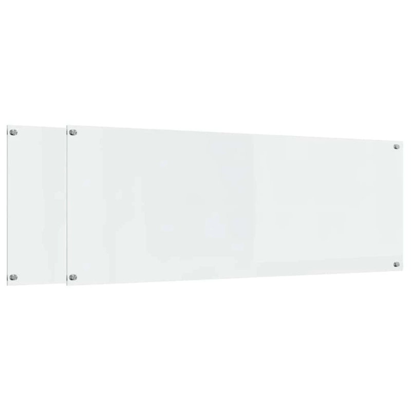vidaXL Virtuves aizsargpanelis 2 pcs Caurspīdīgs 110 x 40 cm