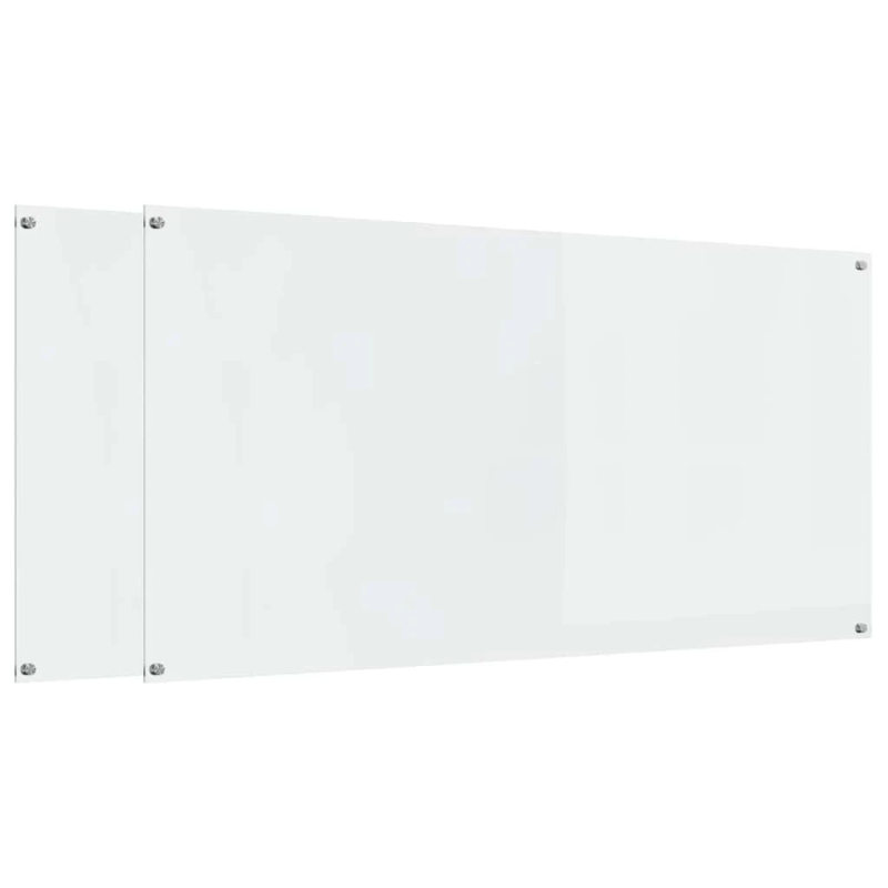 vidaXL Virtuves aizsargpanelis 2 pcs Caurspīdīgs 120 x 60 cm