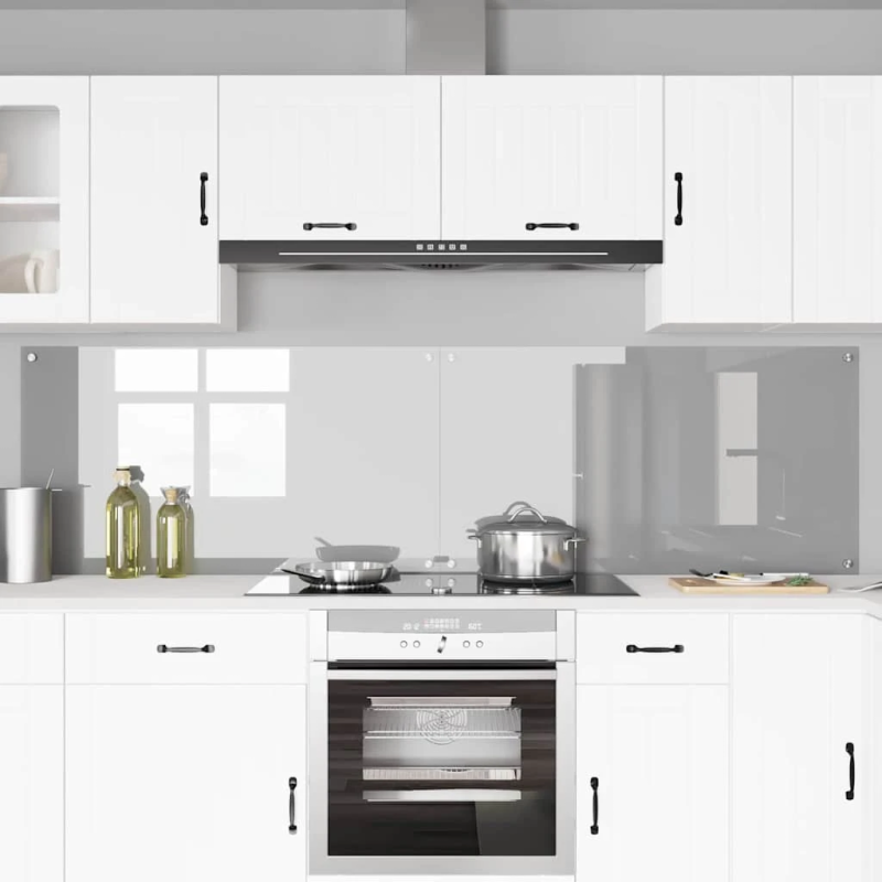 vidaXL Virtuves aizsargpanelis 2 pcs Gaiši pelēks 110 x 60 cm