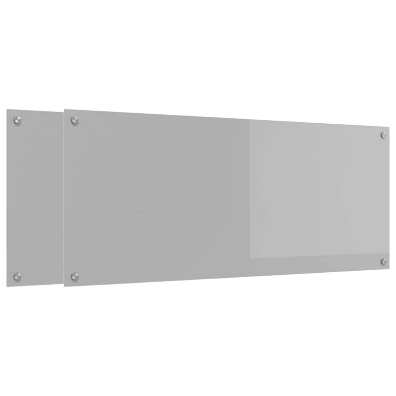 vidaXL Virtuves aizsargpanelis 2 pcs Gaiši pelēks 120 x 50 cm