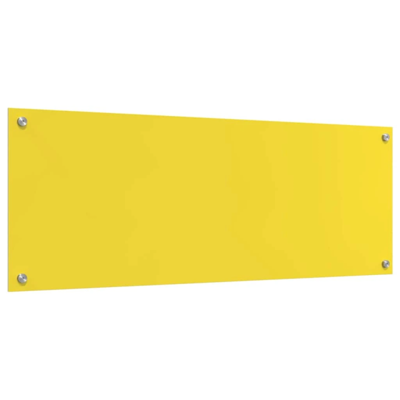 vidaXL Virtuves aizsargpanelis 2 pcs Dzeltena 110 x 40 cm