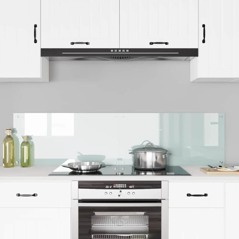 vidaXL Virtuves aizsargpanelis 2 pcs Balts 80 x 40 cm rūdīts stikls