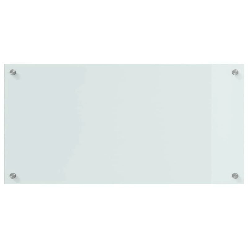 vidaXL Virtuves aizsargpanelis 2 pcs Balts 80 x 40 cm rūdīts stikls