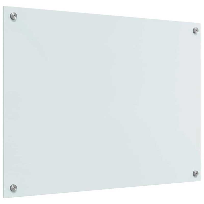 vidaXL Virtuves aizsargpanelis 2 pcs Balts 80 x 60 cm rūdīts stikls