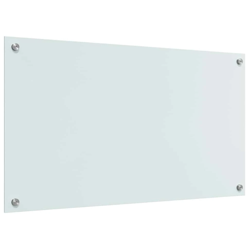 vidaXL Virtuves aizsargpanelis 2 pcs Balts 90 x 50 cm rūdīts stikls
