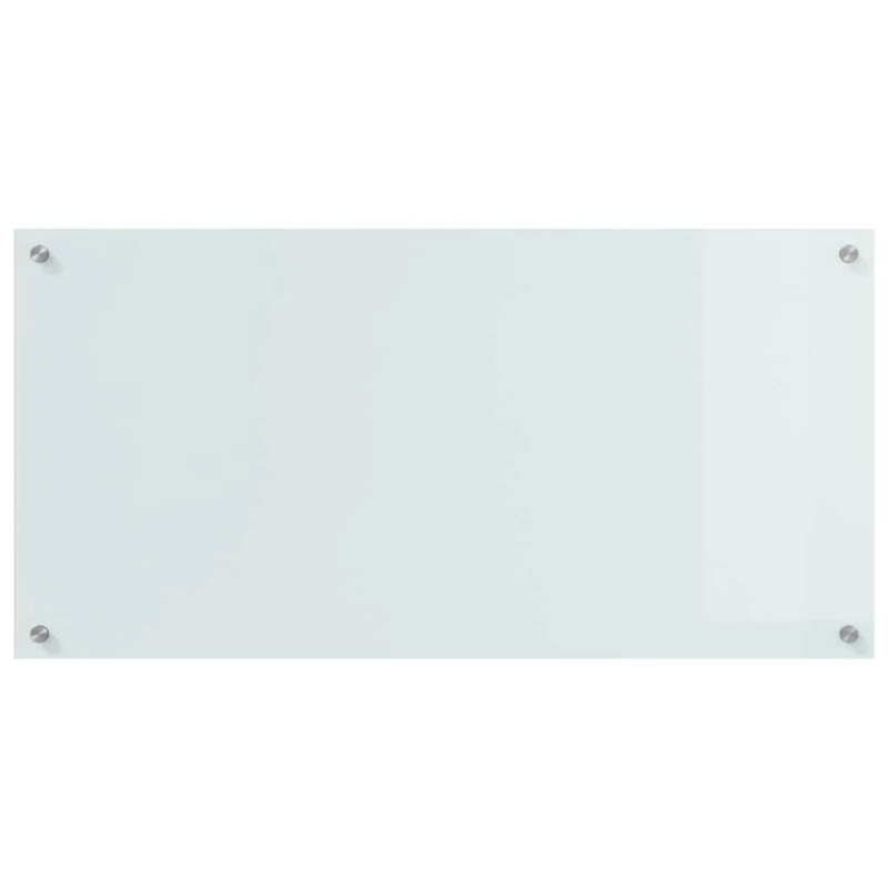 vidaXL Virtuves aizsargpanelis 2 pcs Balts 100 x 50 cm rūdīts stikls