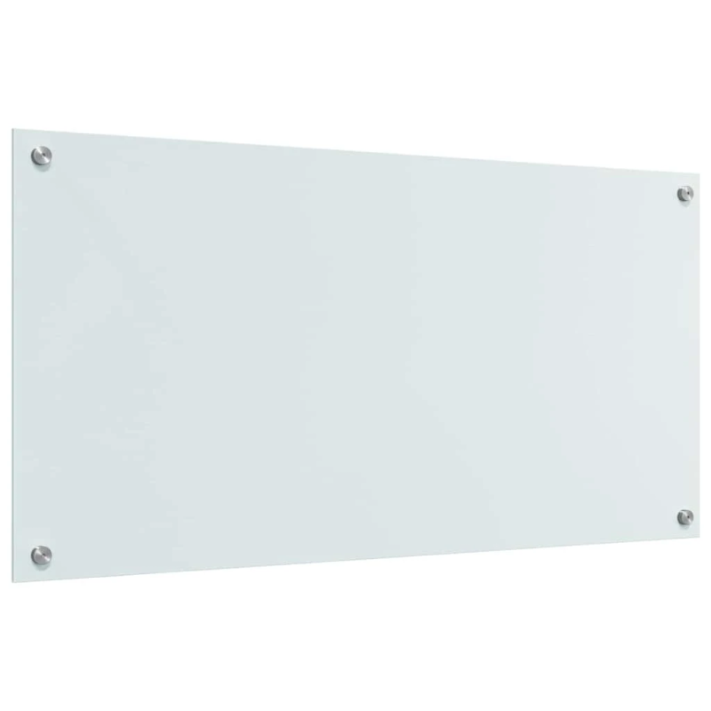 vidaXL Virtuves aizsargpanelis 2 pcs Balts 100 x 50 cm rūdīts stikls