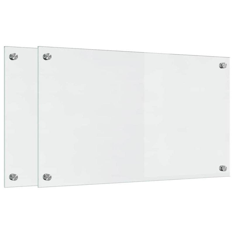 vidaXL Virtuves aizsargpanelis 2 pcs Caurspīdīgs 70 x 40 cm