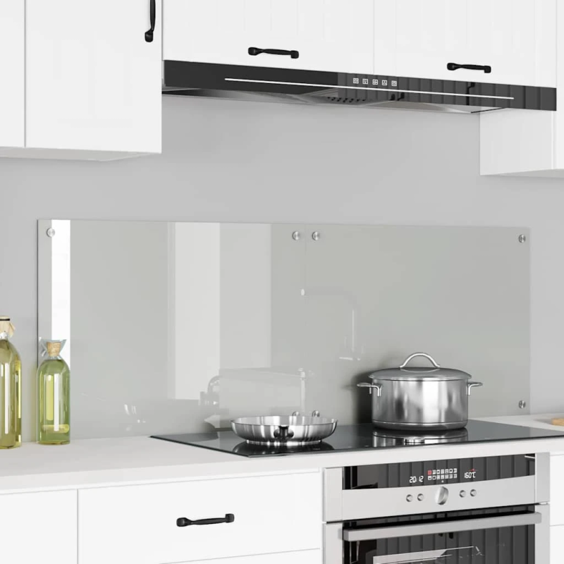 vidaXL Virtuves aizsargpanelis 2 pcs Caurspīdīgs 70 x 50 cm