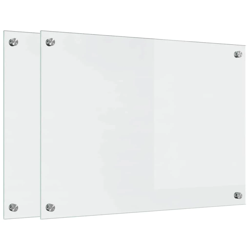 vidaXL Virtuves aizsargpanelis 2 pcs Caurspīdīgs 70 x 50 cm