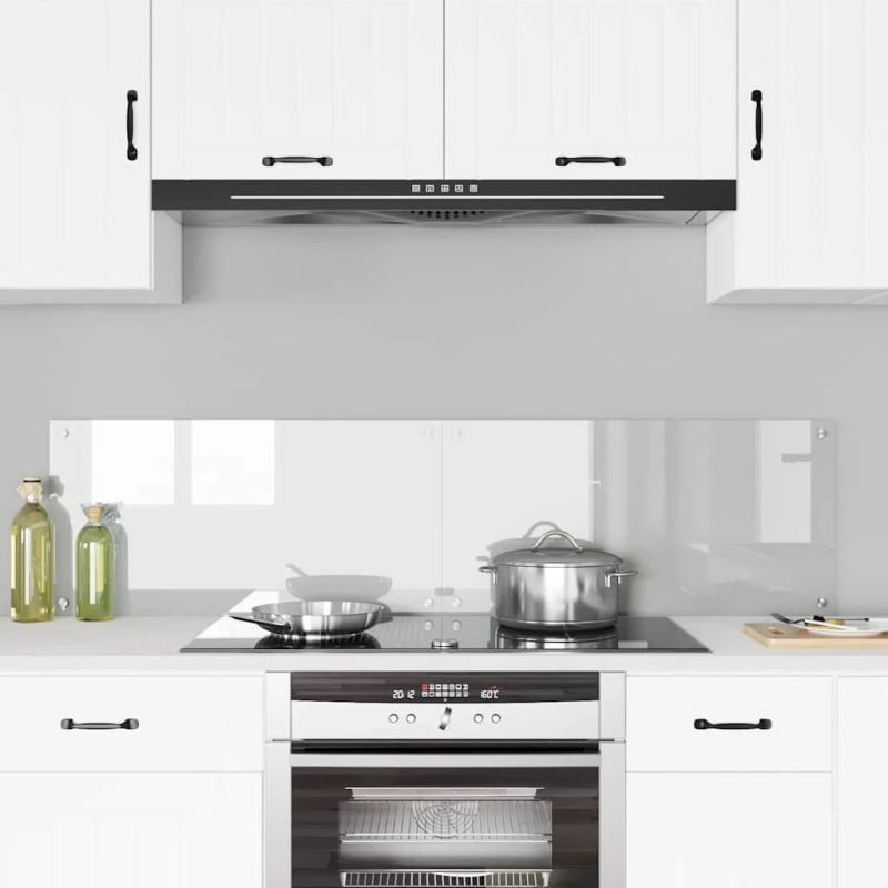 vidaXL Virtuves aizsargpanelis 2 pcs Caurspīdīgs 80 x 40 cm