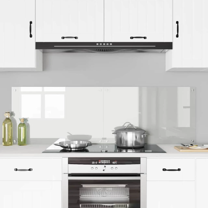 vidaXL Virtuves aizsargpanelis 2 pcs Caurspīdīgs 80 x 50 cm