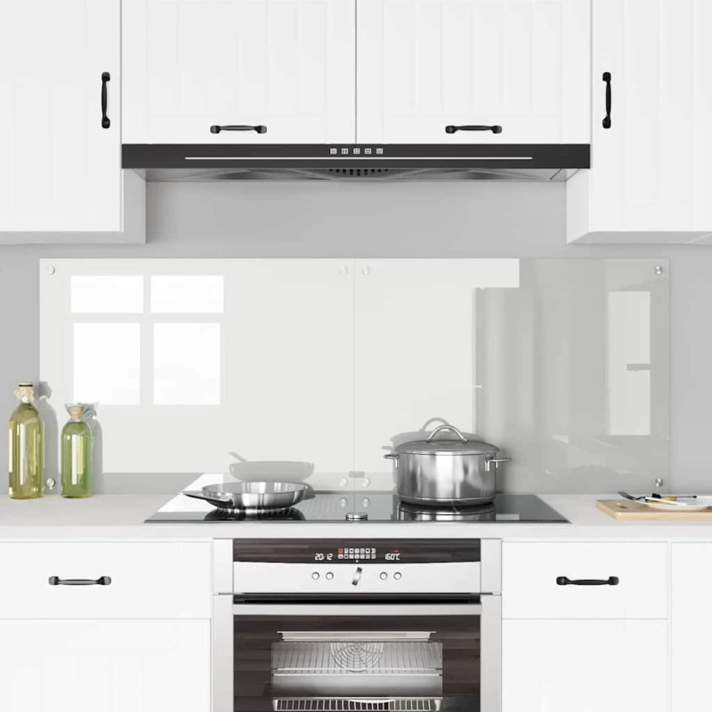 vidaXL Virtuves aizsargpanelis 2 pcs Caurspīdīgs 80 x 60 cm