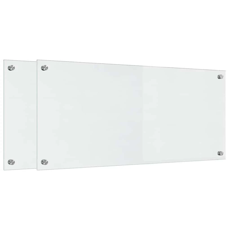 vidaXL Virtuves aizsargpanelis 2 pcs Caurspīdīgs 90 x 40 cm